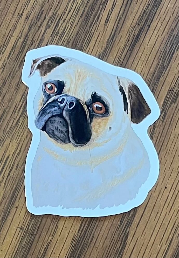 Pug life vinyl sticker