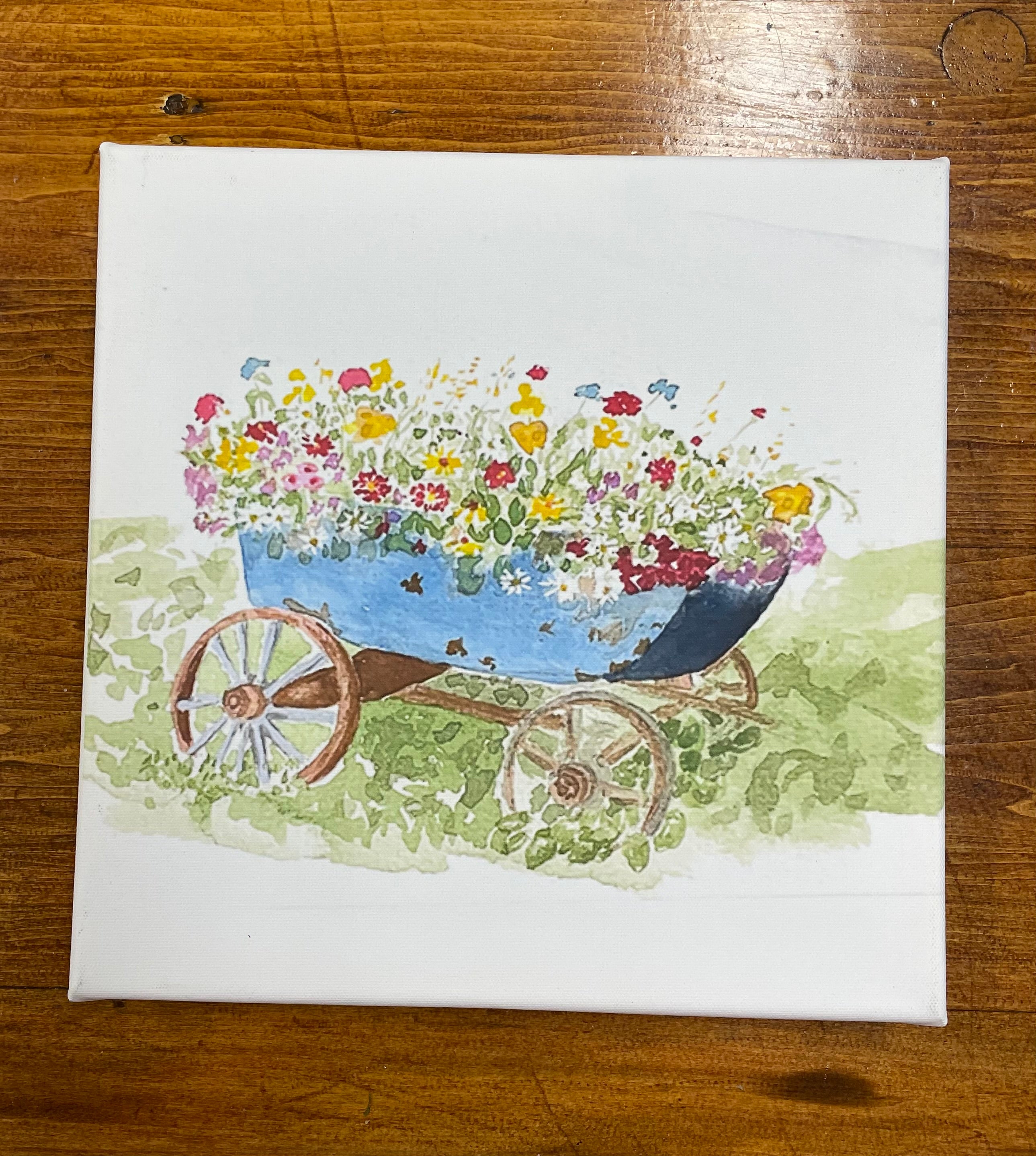 Flower cart canvas