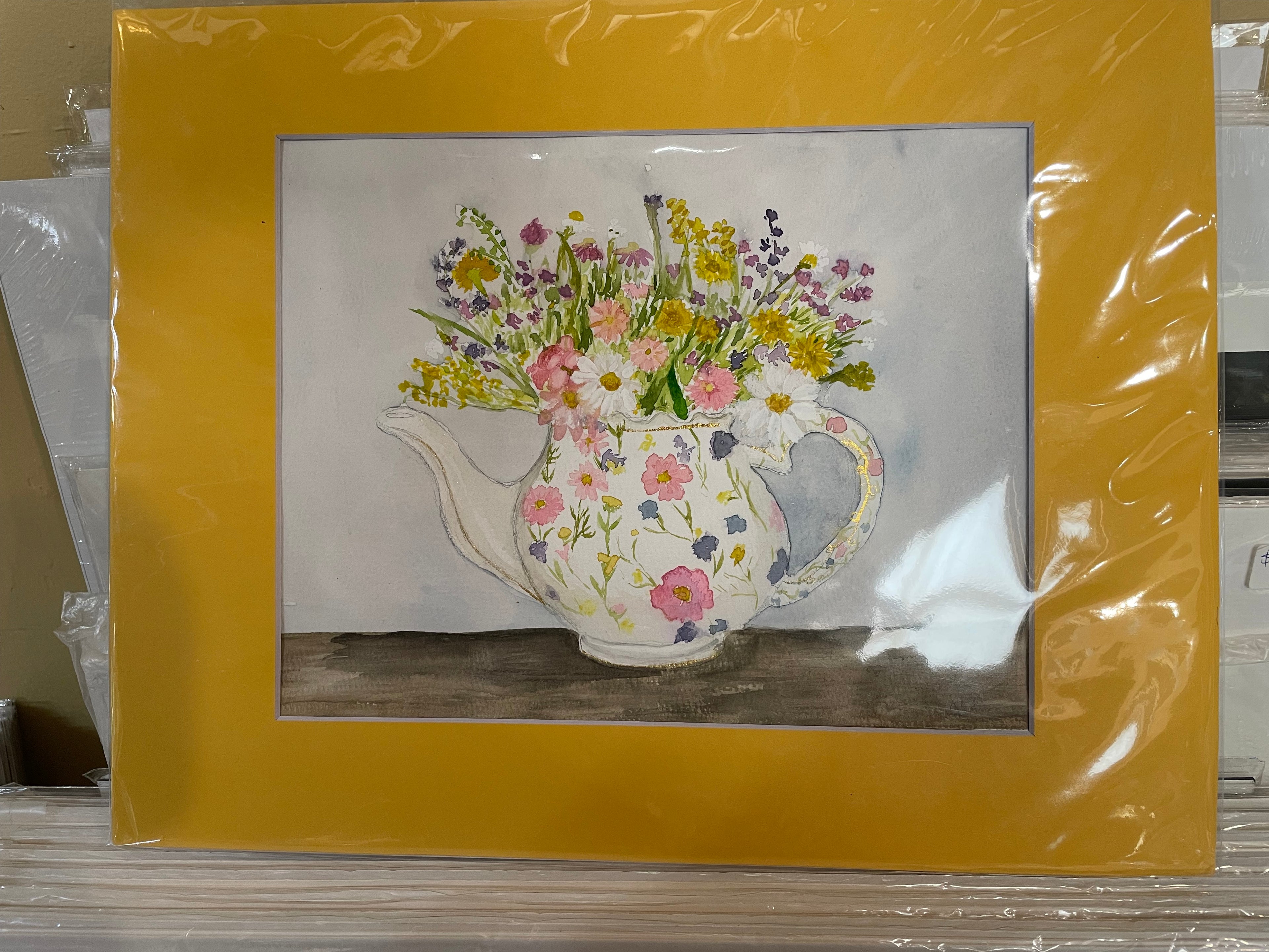 Floral teapot