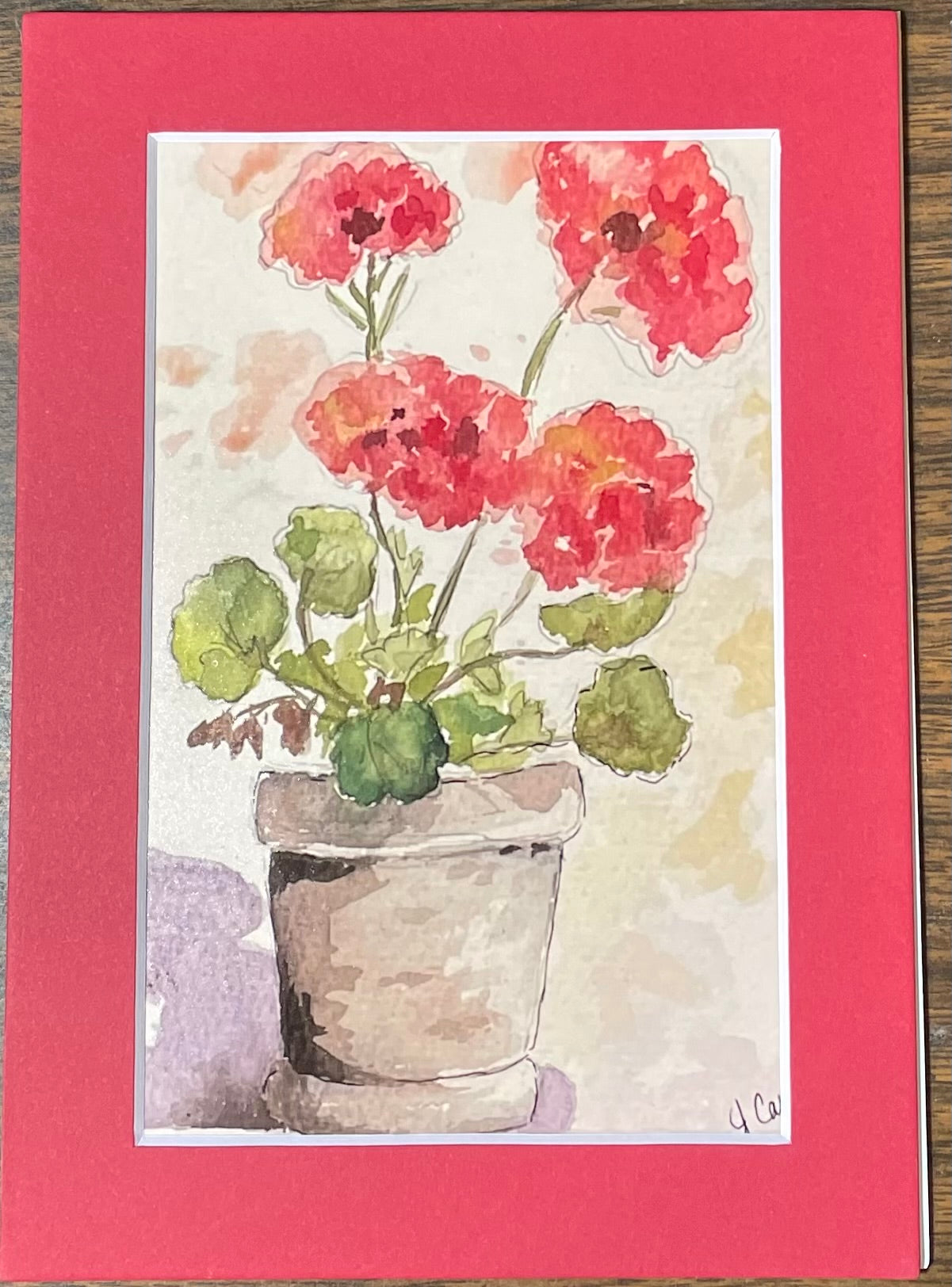 Geranium pot print