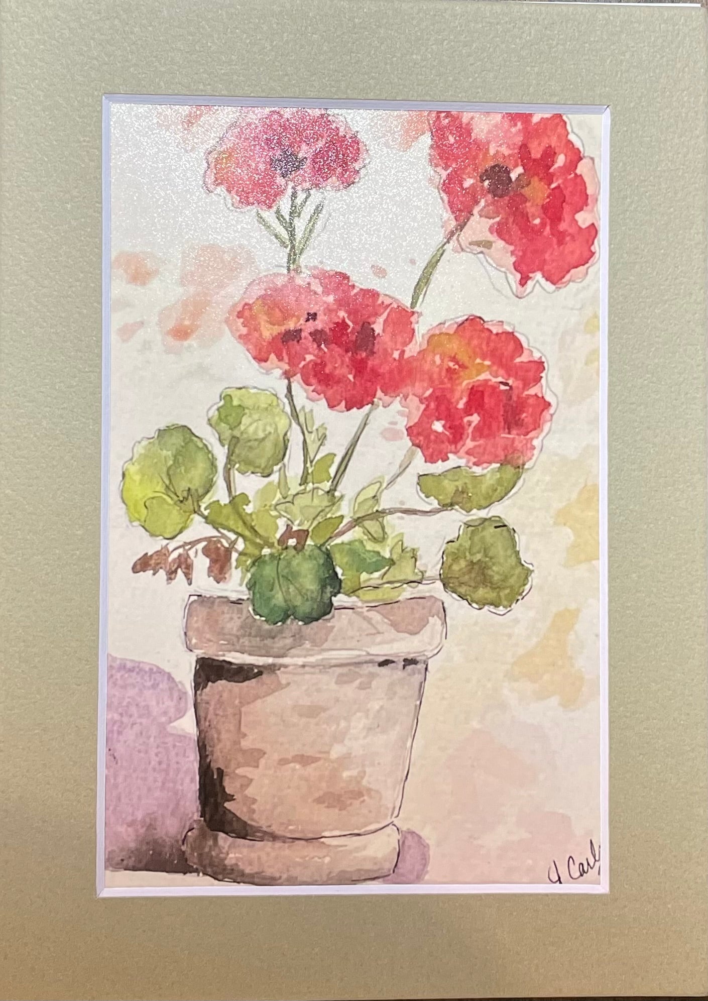Geranium pot print