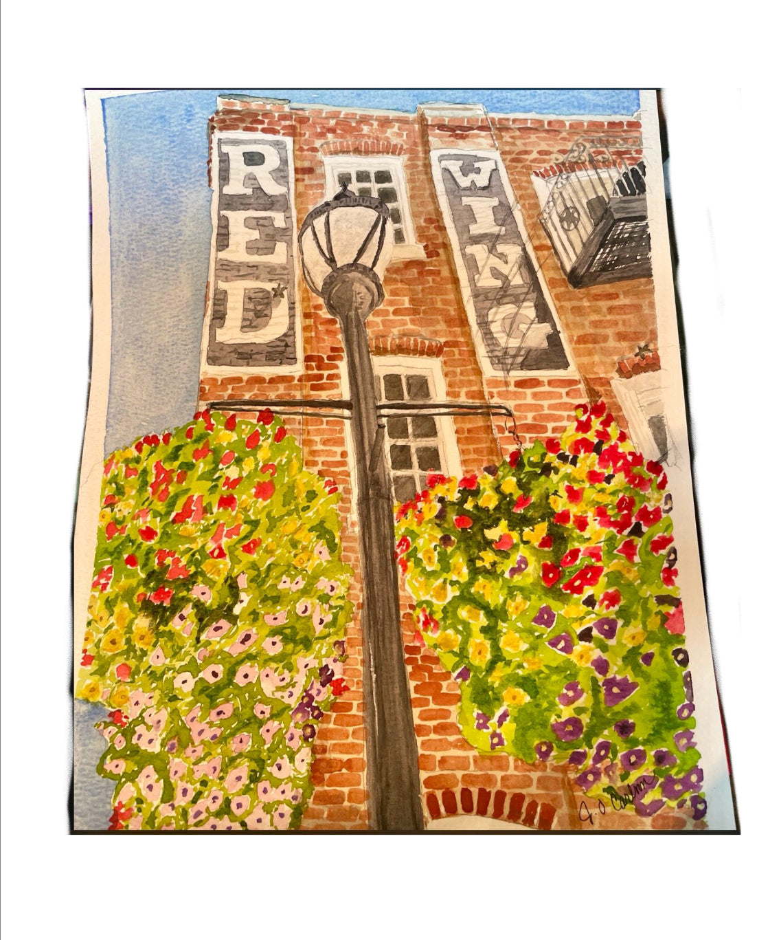 Red WING iron Works Original - Framed