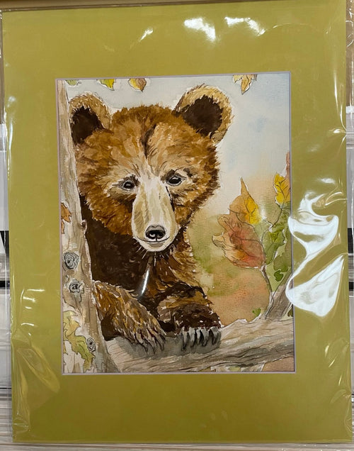 Bear in tree - matted